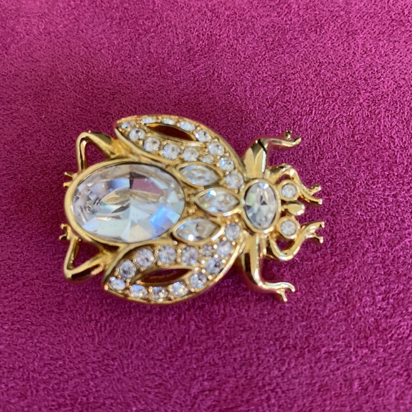 Susan Caplan Vintage Beetle Brooch Rare - Picture 3 of 5